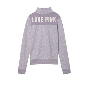 Victoria's Secret PINK Perfect Quarter Zip Marled Purple